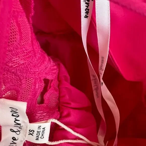 NWT For Love & Lemons Leighton Maxi Dress / Pink / Size XS - Picture 8 of 10